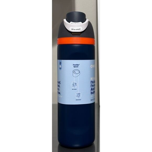 Owala FreeSip 24oz Stainless Steel Water Bottle, DEEP SEA - Picture 3 of 5